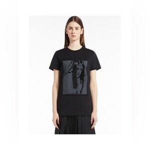 MAX MARA NWOT Black Graphic T-Shirt Limited Edition with women’s face size M